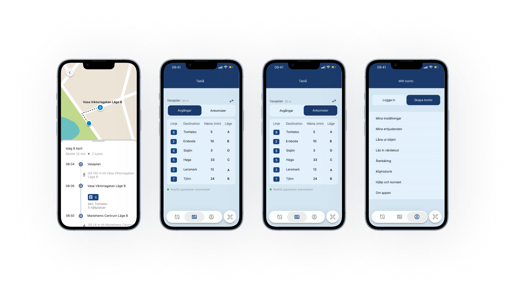 Icon-only navigation prototype